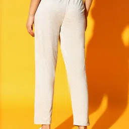 clothina Women Solid Beige Track Pants image 3