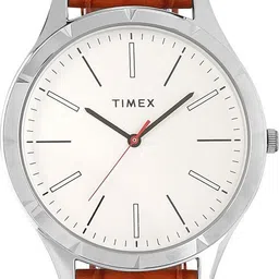 timex White Dial Leather Strap Analog Watch- For Men TW0TG7800 image 2