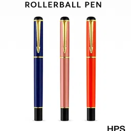 HPS Premium Executive Roller Pen Stylish Metal Body Writing Pen (Cap Type) Roller Ball Pen-picture-34