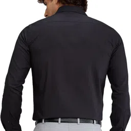 park avenue Men Slim Fit Self Design Formal Shirt image 4