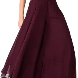 affleon Pack of 2 Women Flared Green Georgette Trousers image 3