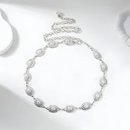 syga Women Casual, Evening, Formal, Party Silver Metal Belt image 1