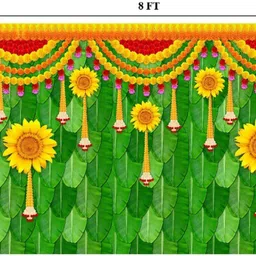 bxa POOJA WALL DECORATION BACKDROP image 2