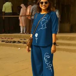 bluekart Tshirt Palazzos Co-ords Set image 1