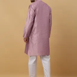 KRAFT INDIA Men Thread Work Jacquard Kurta image 4
