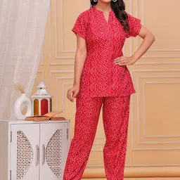 BAESD Mandarin Collar Printed Pure Cotton Tunic& Trouser-picture-14