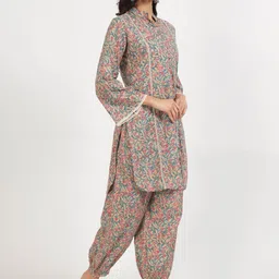 Divena Floral Printed Pure Cotton Kurta With Salwar image 3