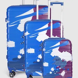Teakwood Leathers Set of 3 Cracker Print 360 Degree Rotation Hard Trolley Bags 182.3L-picture-33