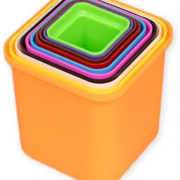 ar kids toys Educational Plastic Build Up Stacking Cubes for Kids Age 1+ image 5