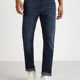 lee Men Slim Mid Rise Dark Blue Jeans image 2