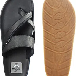 adda Men's Black Slipper Men Flip Flops image 3