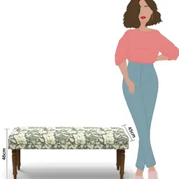 Chumbak Nawaab Bench - Grey'S Garden Lounge Chair image 3