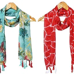 mss fashion Printed Chiffon Women Multicolor Stole, Scarf, Fancy Scarf-picture-20