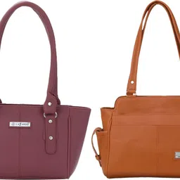Women Maroon, Tan Shoulder Bag-image-35