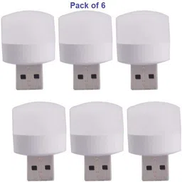 cilesis USB LED Mini Bulb 1 W (Pack of 6) Light Color-White 0 hrs Bulb Emergency Light image 2