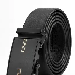 hushahide Men Formal, Casual Black Artificial Leather, Texas Leatherite Belt image 1