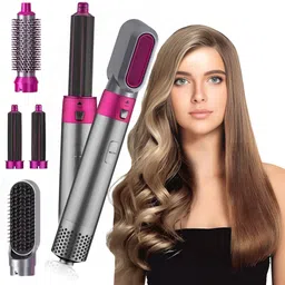SmartTech 5 In 1 Hair Dryer Air Brush Styler And Volumizer Hair Straightener Curler Curler Electric Hair Styler Salon Like Hair At Salon Hair Straightener-picture-45