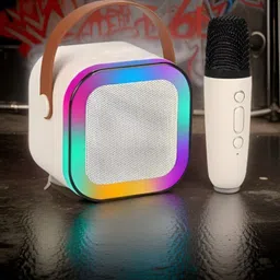 Wristkart G29_K12Wireless karaoke mic speaker with Bluetooth compatibility and RGB lights 10 W Bluetooth Home Audio Speaker-picture-43