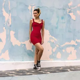 widgree Women Maxi Maroon Mini/Short Dress image 3