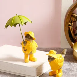 TAYHAA Set Of 2 Yellow Polyraisin Birdies Showpieces-picture-16