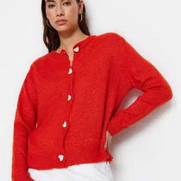 Trendyol Self Design Cardigan Sweaters image 4