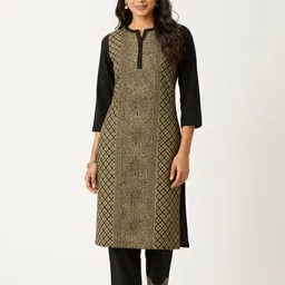 as traders Women Printed Wool, Acrylic Blend Ethnic Dress-picture-36