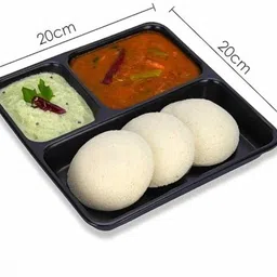 chaturvedi enterprises Pack of 4 Plastic 3-Compartment Dinner Plate Dinner Set image 4