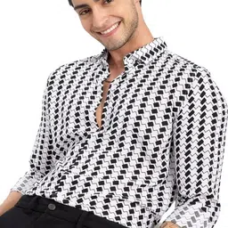 marmic fab Men Regular Fit Printed Spread Collar Casual Shirt image 1