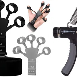 Hand Grip Strengthener Set with Finger Exerciser and Adjustable Hand Gripper Hand Grip/Fitness Grip-image-28