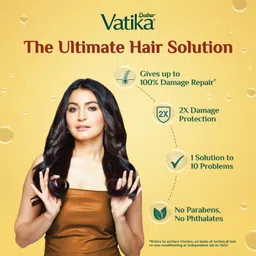 dabur Vatika Ayurvedic Shampoo Refill Pouch | Up to 100% Damage Protection image 5