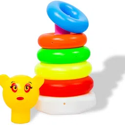 kp enterprise Teddy Rings with Smiley Stacking Play Set Learn Play Fun For Growing Babies image 2