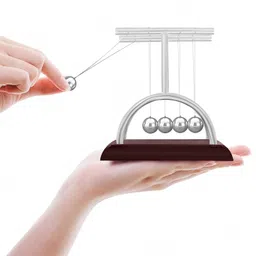 voltegic Newton Cradle Metal Perpetual Motion Toy Decorative Showpiece - 13.5 cm-picture-25
