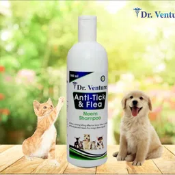 dr venture Organic Natural Neem and Lemongrass Anti-Itching, Insect Repellent Anti-Tick and Flea Dog and Cat Shampoo 500 ml Pack of 1 Anti-microbial, Flea and Tick, Anti-itching, Allergy Relief neem Dog Shampoo image 2