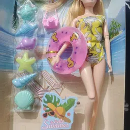 giftsrus Doll Toy with Swimming Costume, Moveable Arms, Legs, Camera,Tube summer doll image 2