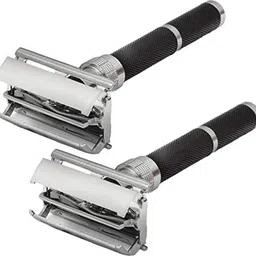 ubronik 2 pack Long Handle Safety Razors with Butterfly Open Design & Double Edge Blades, Men & Women-picture-40