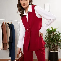SASSAFRAS worklyf Sleeveless Blazer With Trouser Co-Ords image 1