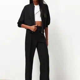 Trendyol Mandarin Collar Long Sleeves Coat & Trousers-picture-6