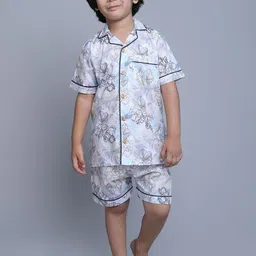 BAESD Kids Floral Printed Cotton Night suit-image-24