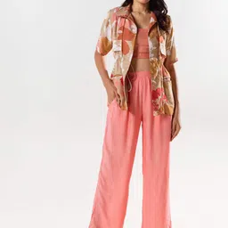 AROOP INDIA Printed Top Shrug & Palazzos Co-Ords-picture-33