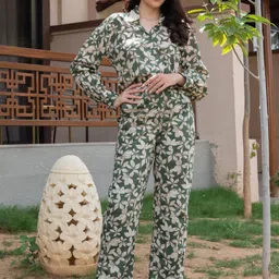 HOUSE OF JAMOTI Women Printed Cotton Shirt With Trouser-image-79