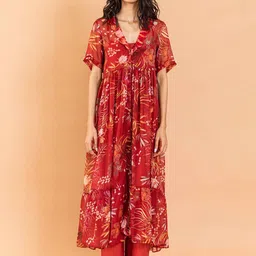 AROOP INDIA Printed Top, Shrug & Palazzos Co-Ords-image-1