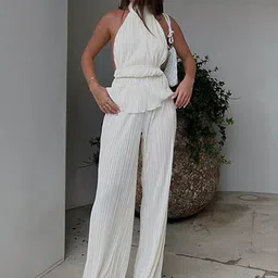 LULU & SKY Halter Neck Sleeveless Top With Trousers-picture-22