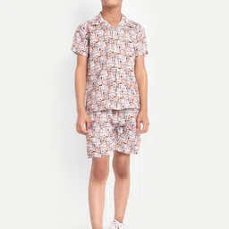 BAESD Boys Printed Pure Cotton Shirt With Shorts-picture-27