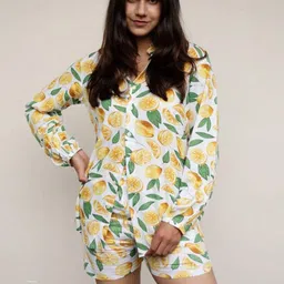 HEY MISSY Printed Pure Cotton Shirt & Flared Shorts Co-Ords-picture-30