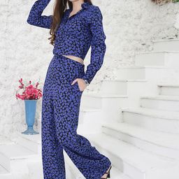 Sera Floral Printed Shirt With Trousers Co-Ords-picture-37