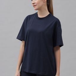 GRIFFEL Round Neck Pure Cotton Oversized Fit T-Shirt & Shorts-picture-24