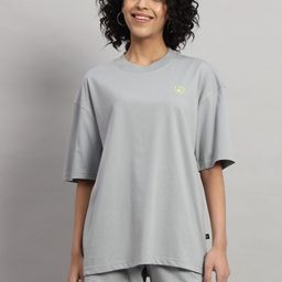 GRIFFEL Pure Cotton Round Neck T-Shirt & Flared Shorts Co-Ords-picture-23