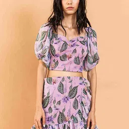 AROOP INDIA Printed Short Sleeve Top & Skirt Co-Ords-picture-39
