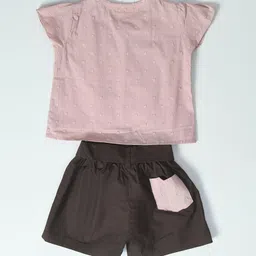 BAESD Round Neck Short Sleeves Cotton Top with Shorts image 3