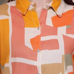 BAESD Printed Pure Cotton Shirt & Palazzo Co-Ord Set image 4